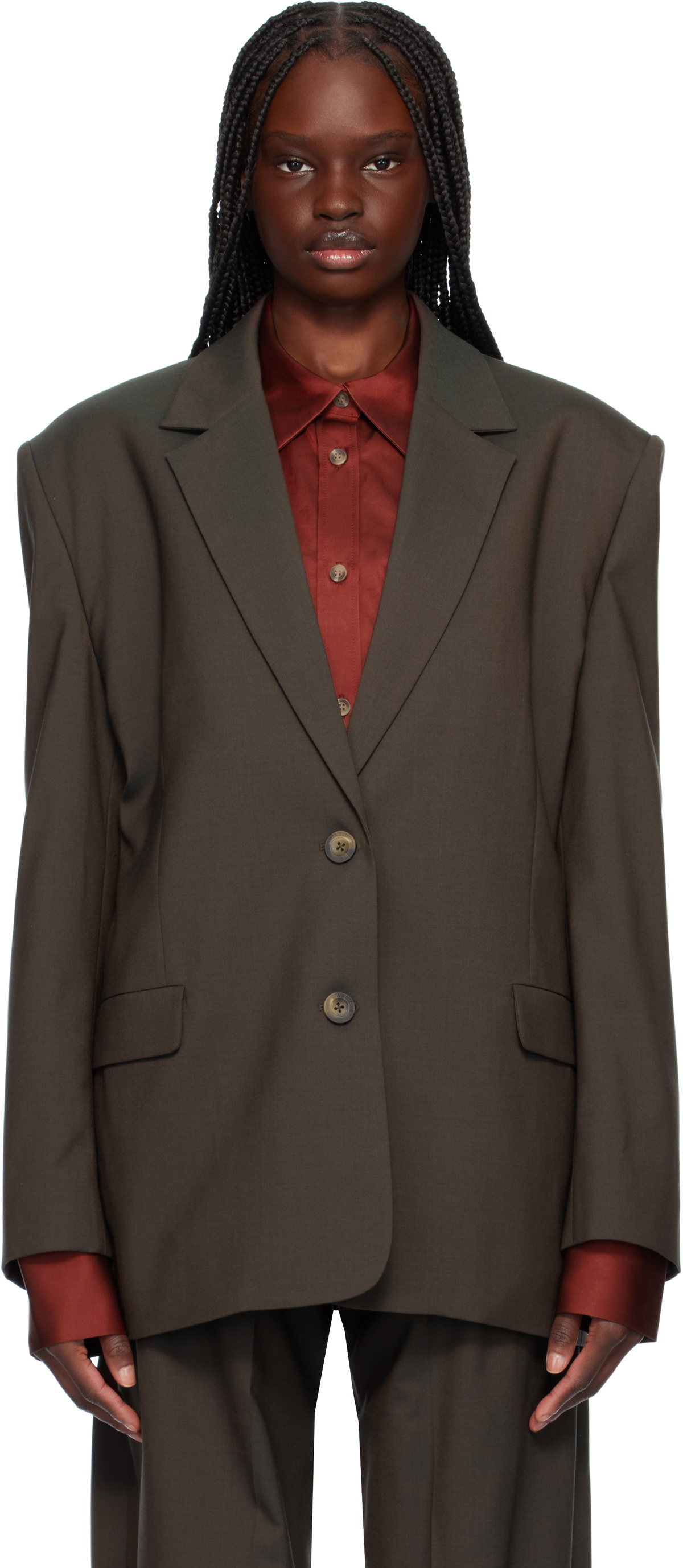 GIA STUDIOS Gray Demie Blazer