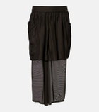 Lemaire Draped semi-sheer silk midi skirt