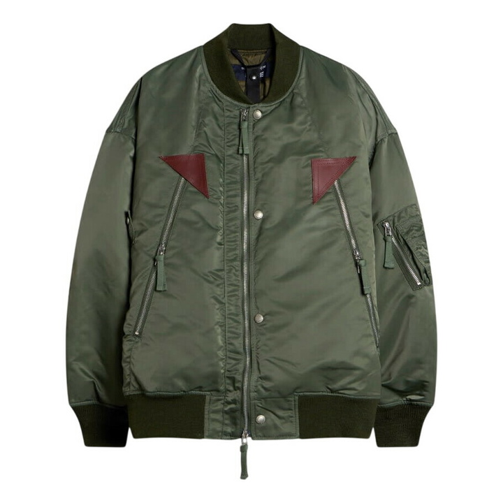 Photo: Comme des Garçons Homme Men's Nylon Twill Bomber Jacket in Khaki