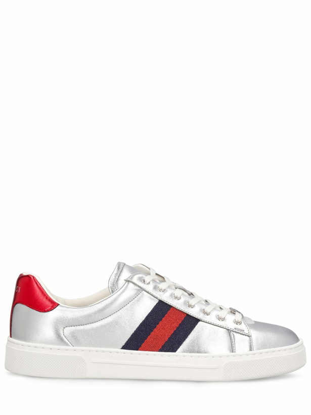 Photo: GUCCI - 30mm Ace Tech & Leather Sneakers W/web