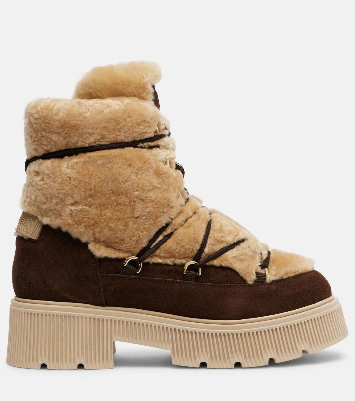 Bogner Turin shearling and suede ankle boots