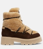 Bogner Turin shearling and suede ankle boots