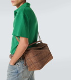 Loewe Puzzle Large tartan suede shoulder bag
