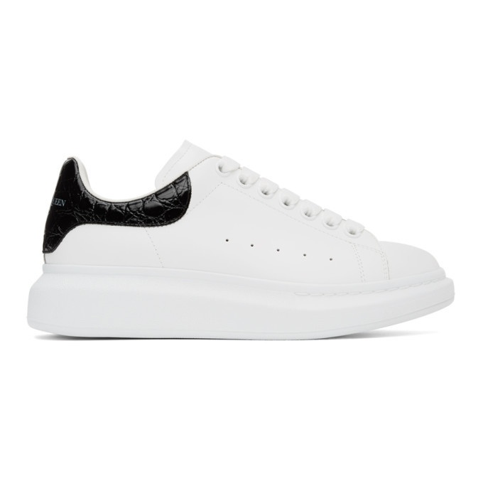 Photo: Alexander McQueen White and Black Croc Oversized Sneakers