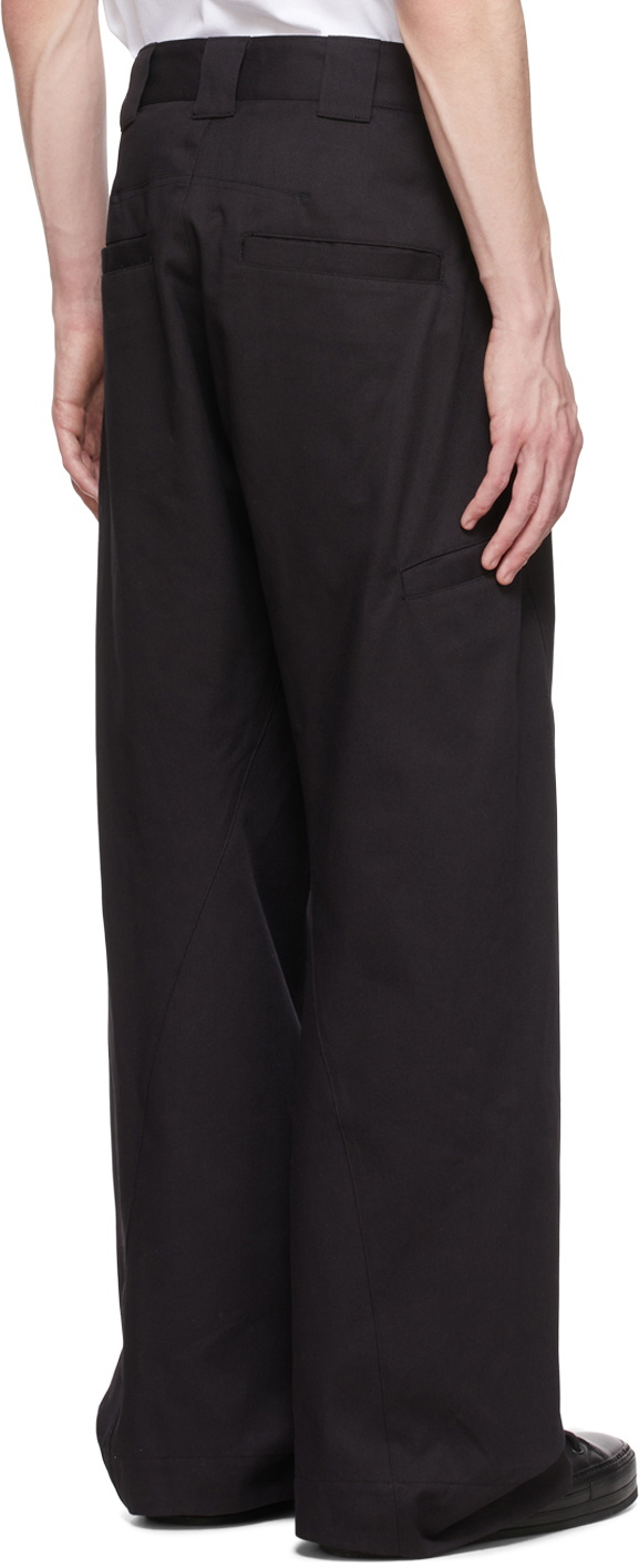 Yuki Hashimoto Black Cotton Trousers Yuki Hashimoto