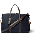 Mismo - Leather-Trimmed Nylon Holdall - Blue