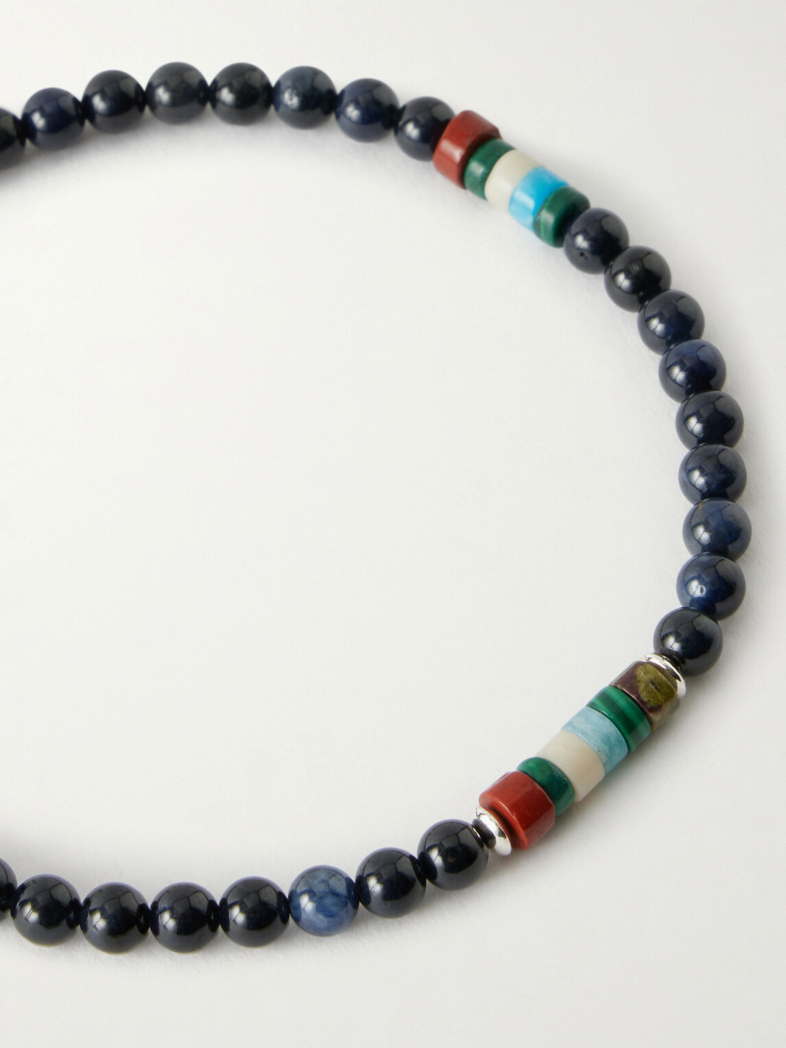 Mikia - Sterling Silver Multi-Stone Beaded Bracelet - Blue