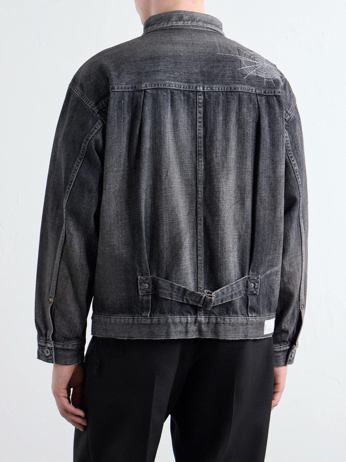 Neighborhood - Savage Embroidered Denim Jacket - Gray