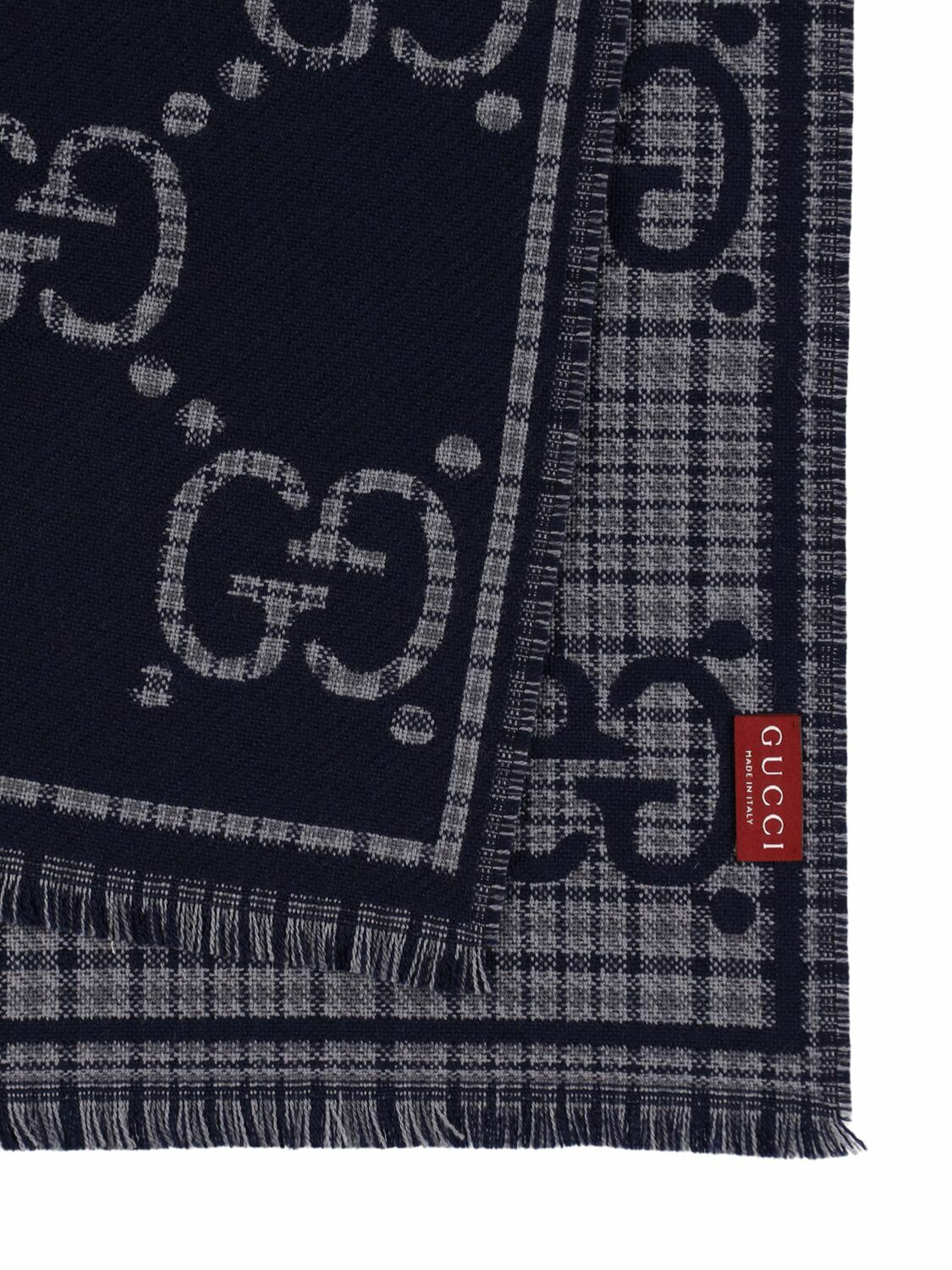 GUCCI Gg Wool Jacquard Scarf