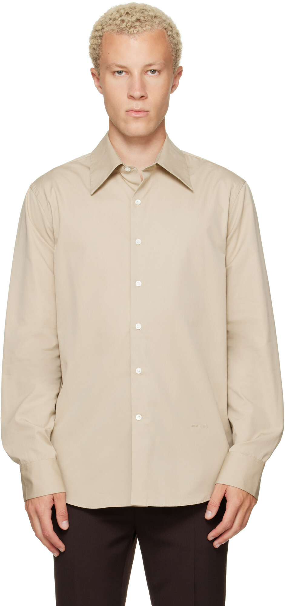 まりんページグレープ4 Marni Purple and Brown Degrade Stripe Shirt Marni