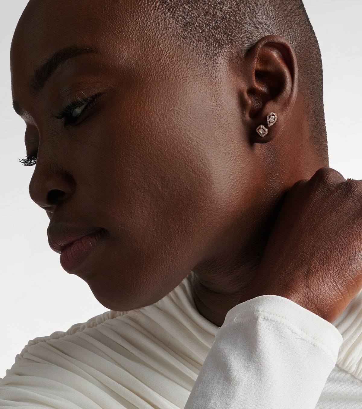 Messika My Twin 1+2 18kt rose gold earrings with diamonds