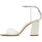 Jimmy Choo White Saeda Block Heel 85 Heeled Sandals