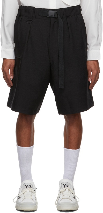 Photo: Y-3 Black Sport Uniform Shorts