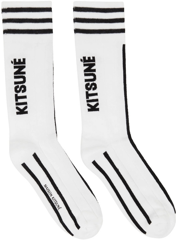 Photo: Maison Kitsuné White & Black Sporty Socks