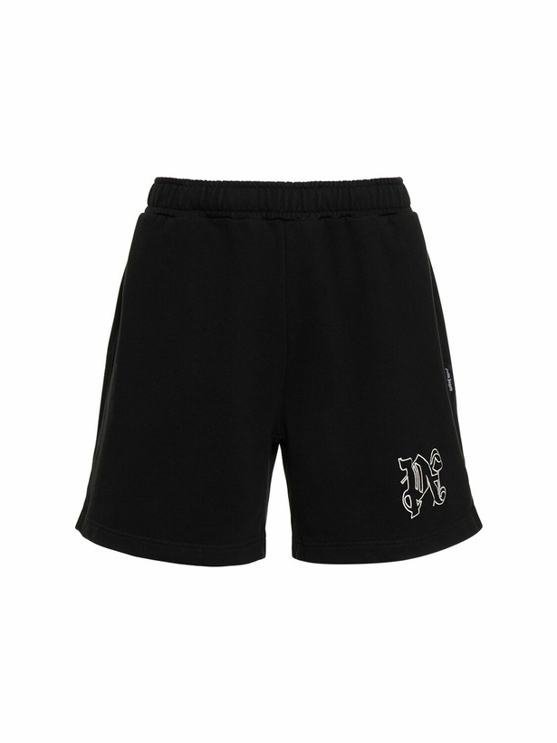 Photo: PALM ANGELS - Monogram Cotton Sweat Shorts