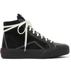 Rhude - V1 Leather-Trimmed Nylon High-Top Sneakers - Black