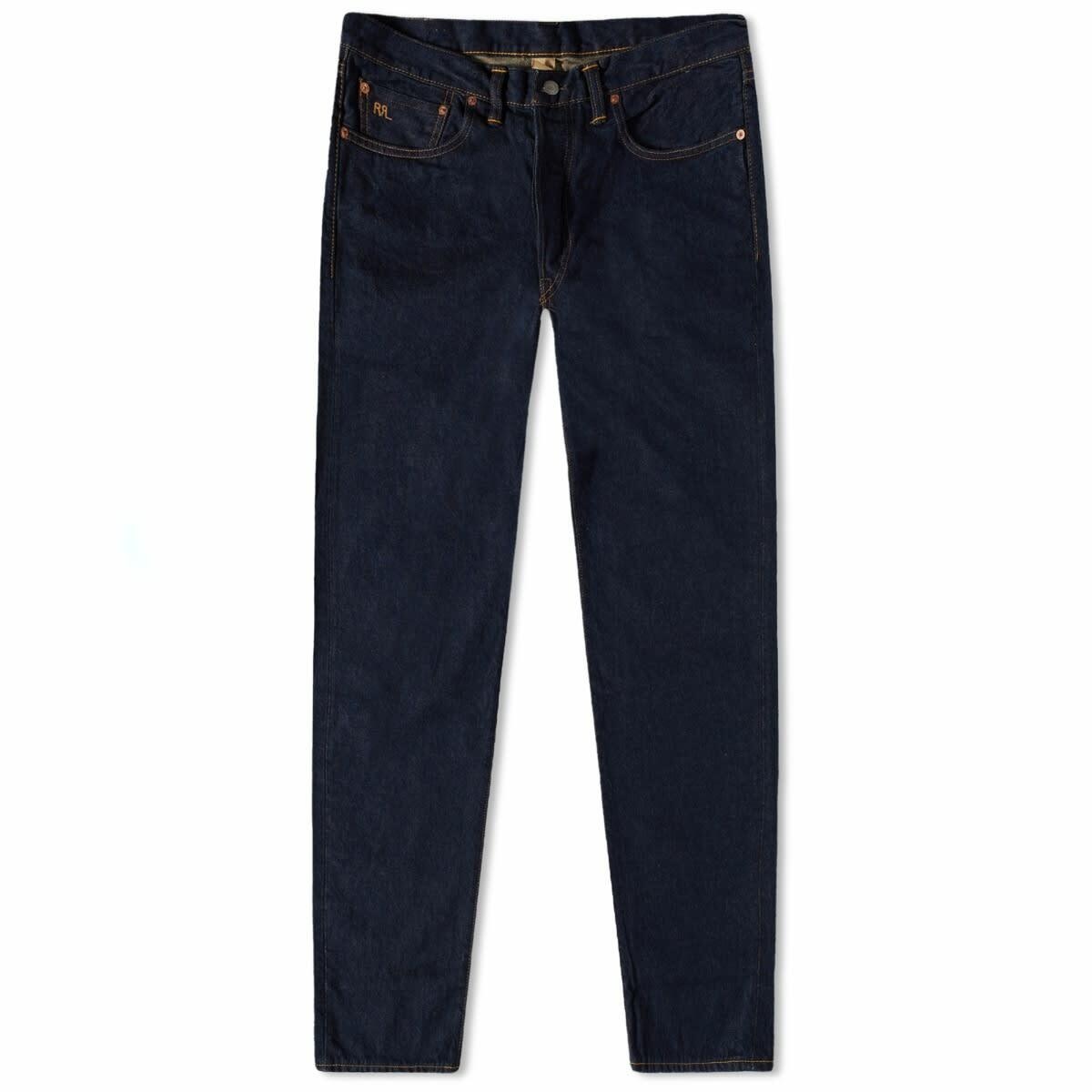 RRL Men's Straight Fit 5-Pocket Jean in Once Washed 3 RRL