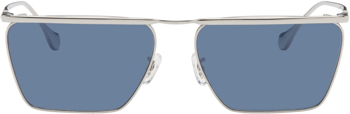Photo: Jil Sander Silver Oliver Peoples Wireframe 'Edition 2' Sunglasses