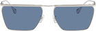 Jil Sander Silver Oliver Peoples Wireframe 'Edition 2' Sunglasses