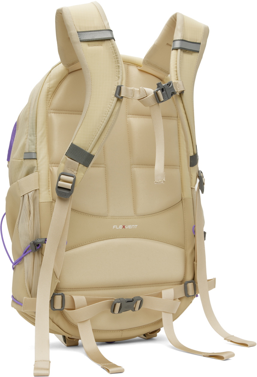 The North Face Beige & Purple Borealis Backpack