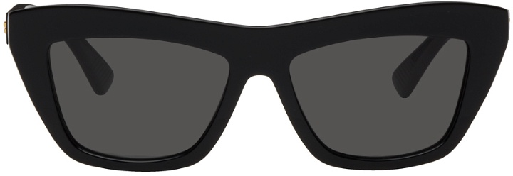 Photo: Bottega Veneta Black Cat-Eye Sunglasses