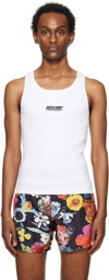 Moschino White Embroidery Tank Top