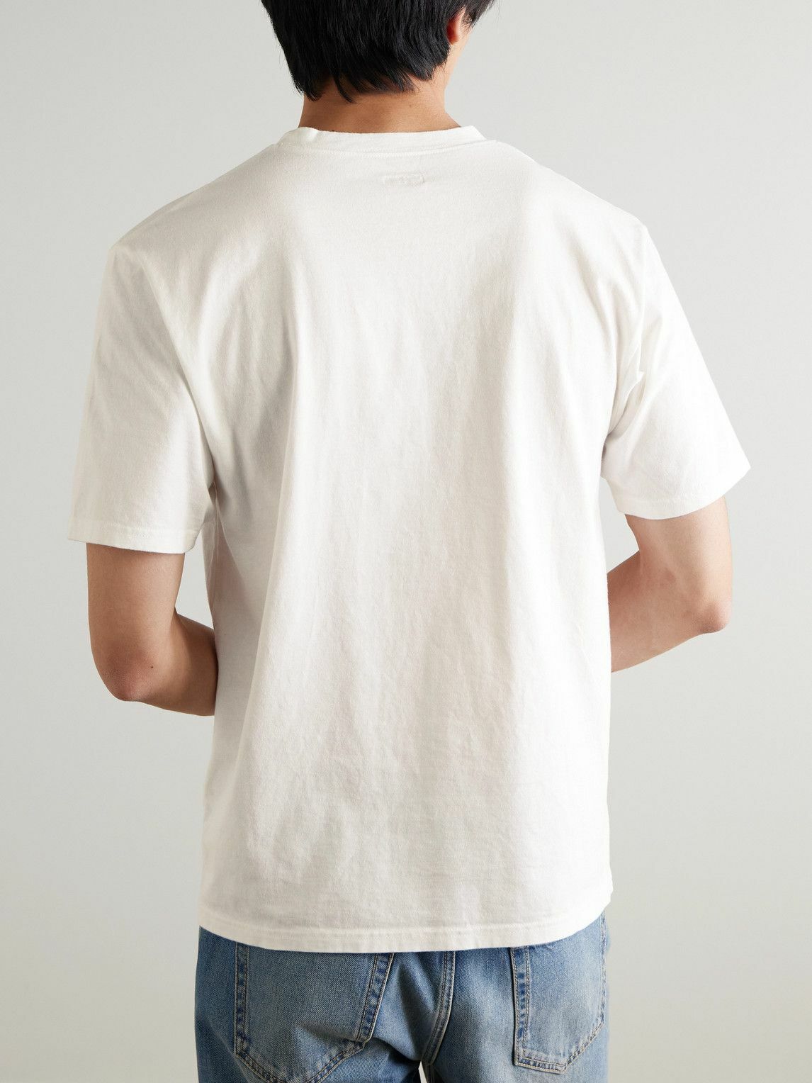 KAPITAL - Printed Cotton-Jersey T-Shirt - White