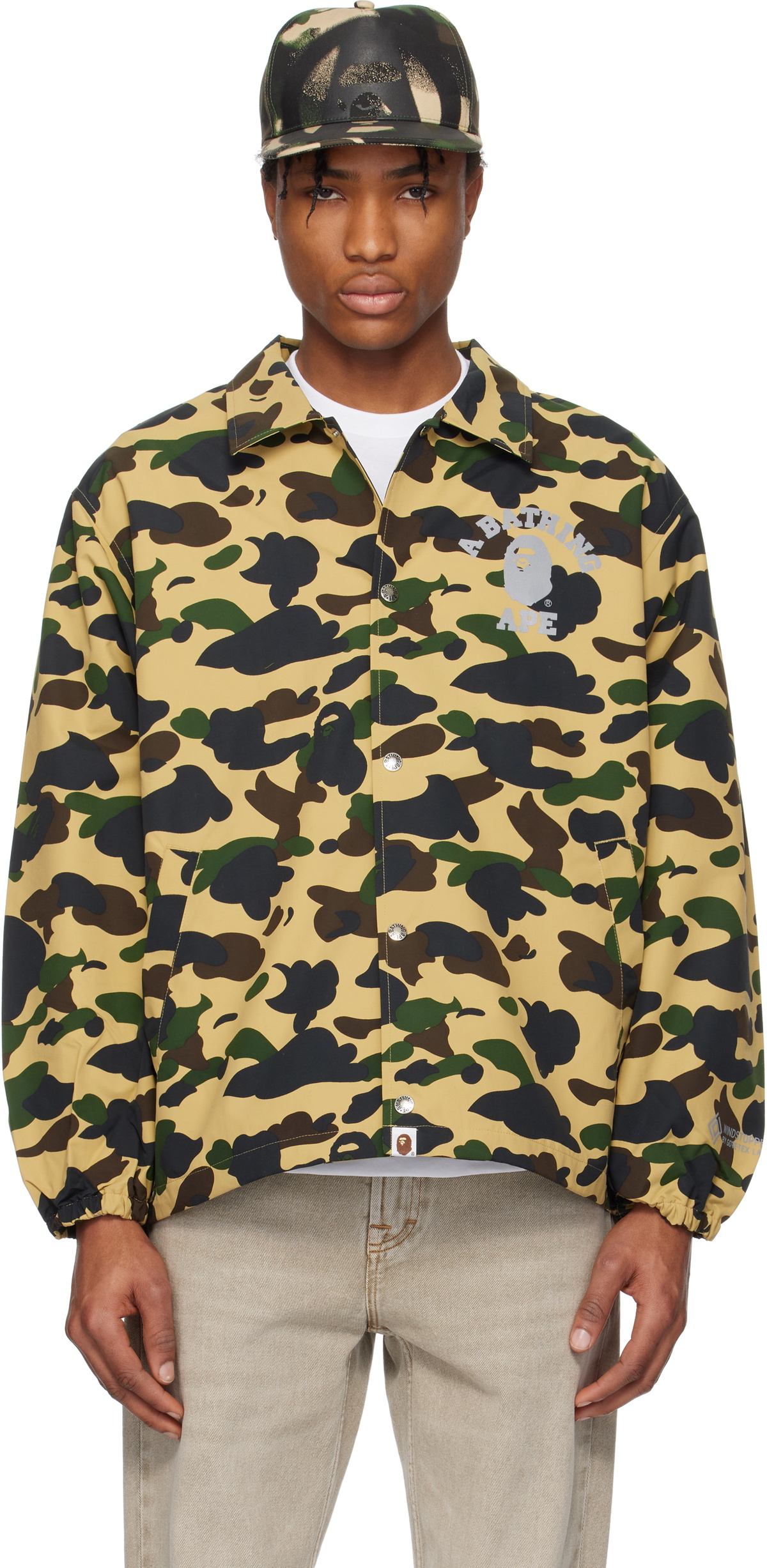 BAPE Red Color Camo One Point Coach Jacket A Bathing Ape
