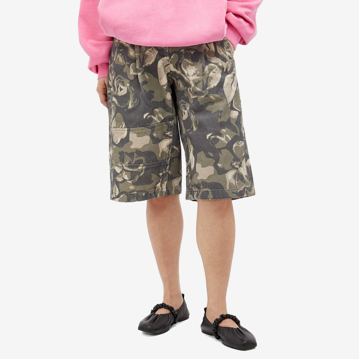 Open Yy】CAMO ROLLED WAIST CARGO PANTS