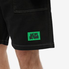 Lo-Fi Men's Easy Washed Shorts in Washed Black