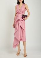Roksanda Esra Cascading Cloqué Midi Dress Pink