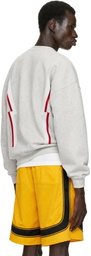 Rhude Gray Lightning Crewneck Sweatshirt