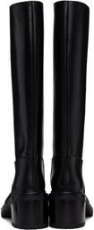 Legres Black Riding Heel Tall Boots