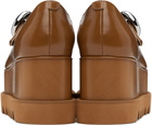 Stella McCartney Tan Elyse T-Bar Platform Mary Jane Derbys