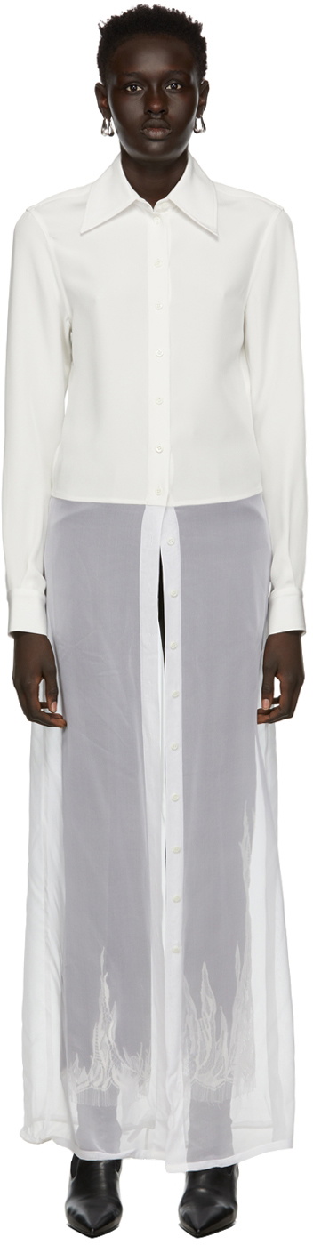 Peter Do White Silk Night Blouse Peter Do