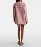Gucci Checked cotton-blend tweed miniskirt