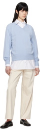 Carven Blue V-Neck Sweater