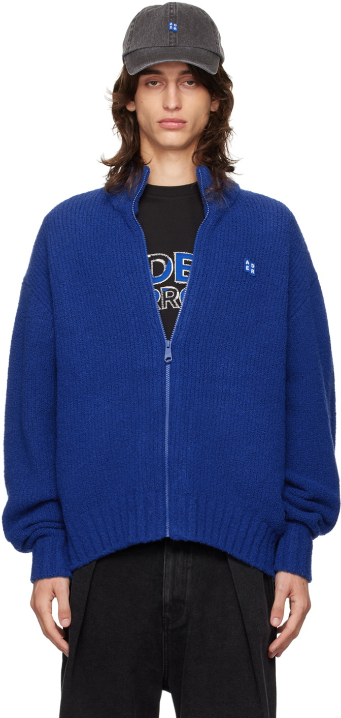 ADER error Blue TRS Tag 01 Zip-Up Sweater ADER error