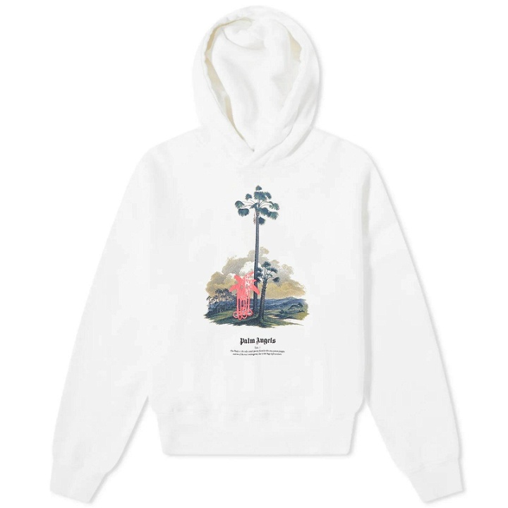 Photo: Palm Angels Men's Douby Popover Hoodie in Off White