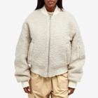Meotine Women's Bianca Wool Boucle Jacket in Creme