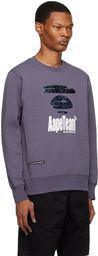 AAPE by A Bathing Ape Purple Moonface Sweatshirt