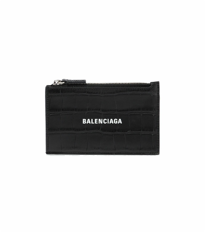 Photo: Balenciaga - Cash croc-effect leather wallet