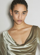 Helmut Lang Draped Velvet Dress