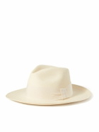 Frescobol Carioca - Rafael Grosgrain-Trimmed Straw Panama Hat - White