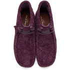 Clarks Originals Purple Hairy Suede Wallabee Boots