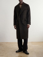 J. Mueser - Double-Breasted Wool and Cashmere-Blend Felt Coat - Brown