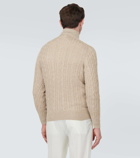 Loro Piana Mezzocollo cable-knit cashmere sweater