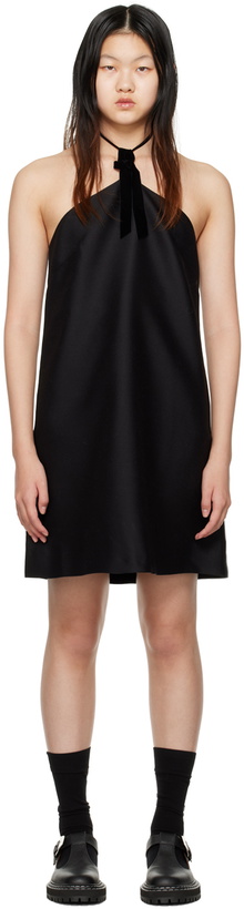 Photo: MINJUKIM Black Halter Minidress
