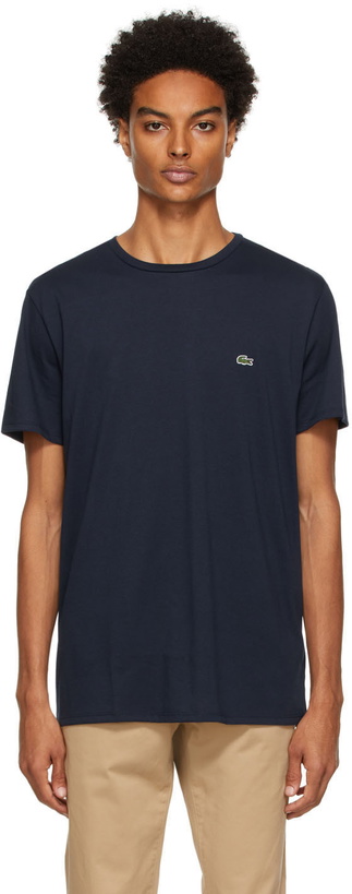 Photo: Lacoste Navy Pima Cotton T-Shirt