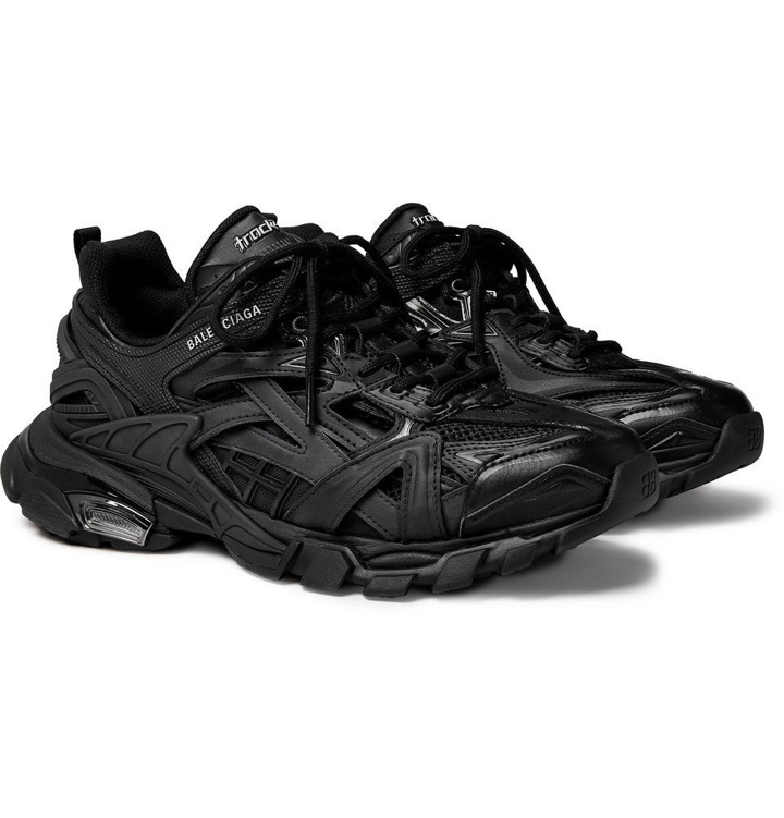Photo: Balenciaga - Track 2 Mesh, Nylon and Rubber Sneakers - Black
